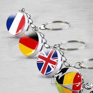 <span class=keywords><strong>Llavero</strong></span> con Mosquetón de Cristal con Bandera Nacional de Países de Europa, América del Norte, América del Sur y Oceanía, para Regalos de Recuerdo del Día Nacional - Product Image 3