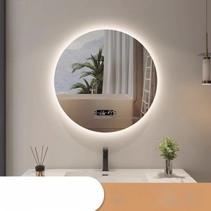 Nordique lavage des mains salle de bain tenture murale LED <span class=keywords><strong>miroir</strong></span> lumineux avec lumière <span class=keywords><strong>miroir</strong></span> de toilette rond Smart Anti-buée - Product Image 1