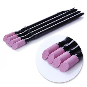 Black plastic handle quartz nail tool nail pusher stone