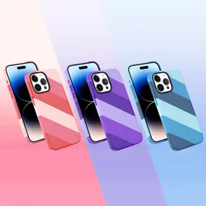 Funda de teléfono móvil de tres colores con forro de microfibra real y PU de lujo de nuevo diseño para <span class=keywords><strong>Iphone</strong></span> <span class=keywords><strong>12</strong></span> 13 14 15 <span class=keywords><strong>Pro</strong></span> <span class=keywords><strong>Max</strong></span> - Product Image 1