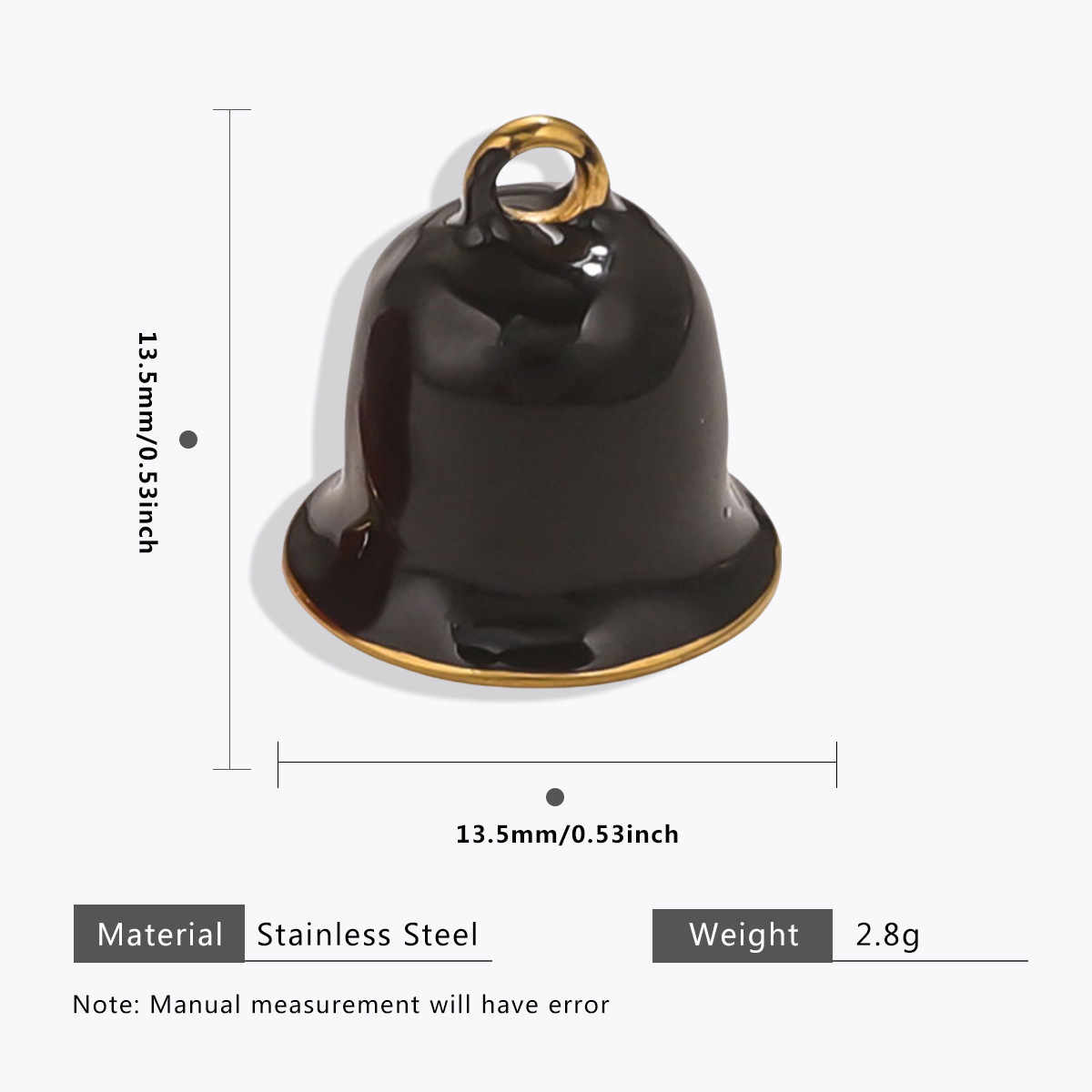 Seau cloche en émail-noir=2pc