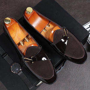 Mocassins en cuir pour hommes, chaussures de bureau, chaussures plates tendance pour hommes, Chaussure Homme Angleterre, chaussures habillées en cuir PU pour hommes - Product Image 5