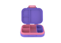 Boîte à lunch bento pour enfants et nouveau-nés, 3 compartiments, portable, étanche, compatible micro-ondes, sans BPA, avec couvercle en plastique et plateau supplémentaire