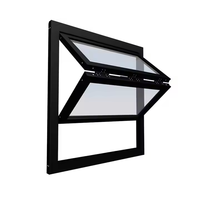 Ventanas de vidrio plegables de aluminio con rejilla enrollable vertical americana moderna para tienda, cafetería, Bar, Hotel, Villa, concepto de diseño gráfico