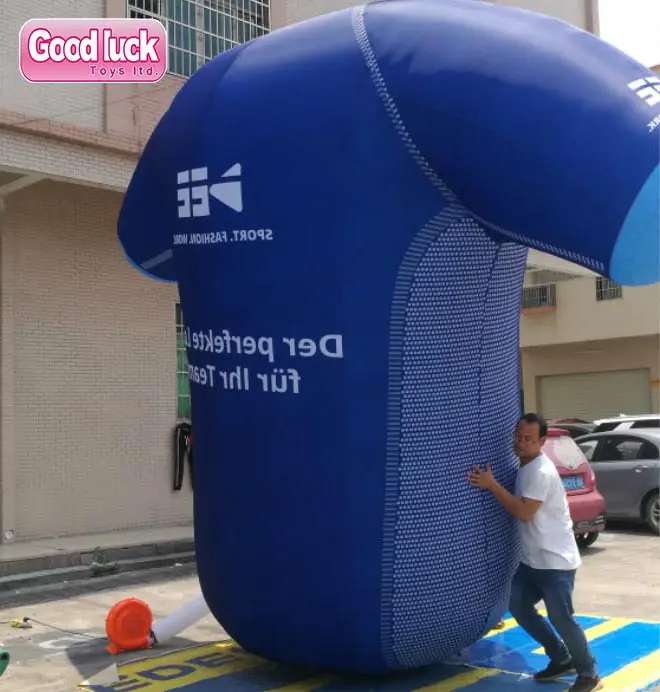 Gigante oxford explodir Balões de roupas inflável T shirt pop martket publicidade inflável T shirt modelo para atividade ao ar livre