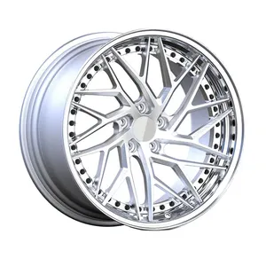 Good car parts supplier 2 piece forged rims custom 18-26 inch splendor alloy passenger car wheels for tesla