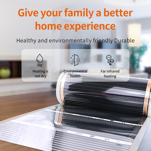 Minco ısı 220W/M2 yüksek verimli kızılötesi karbon ısıtma filmi elektrikli sıcak zemin sistemi 50cm 100cm genişlik ısıtma folyo Mat - Product Image 5