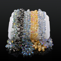 Perles de verre à facettes pour la fabrication de bijoux perles de cristal plaquées pour bricolage femmes collier Bracelet accessoires