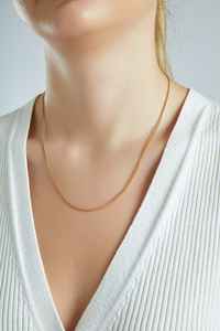 Rinntin <span class=keywords><strong>SC</strong></span> 18K Vergoldete <span class=keywords><strong>925</strong></span> Silberkette Halskette Ranken-Twist Figaro-Kette Wasserfeste Halskette Zarte Kette für Damen und Herren - Product Image 4