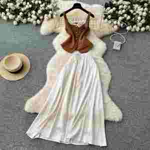 Ensemble décontracté d'été 2 pièces pour femme : Tunique et jupe longue en soie 3D taille haute – Vente en gros - Product Image 1