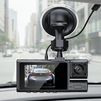 Perekam Video Keamanan Mobil 1080P 3 Kanal Dash Cam Depan Kursi Penumpang Penglihatan Malam WiFi Layar 2 inci G-Sensor Mode Parkir