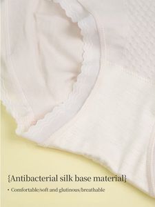Sous-vêtements en modal 7A, entrejambe en soie de mûrier, haute élasticité, respirant, taille haute, sans couture, fin, uni, culottes hipster pour femmes - Product Image 6