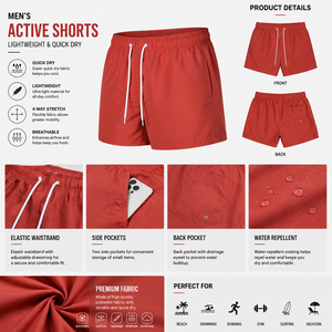 Pantalones Cortos Deportivos de Secado Rápido para Hombre, Logotipo Personalizable, OEM ODM, Pantalones Cortos de Verano para Fitness, Running, Gimnasio, Entrenamiento - Product Image 4