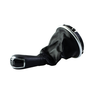Skoda Fabia Mk2 Gear <b>Shift</b> <b>Knob</b> Black Leather 5 Speed Ergonomic Car Accessory - Product Image 4