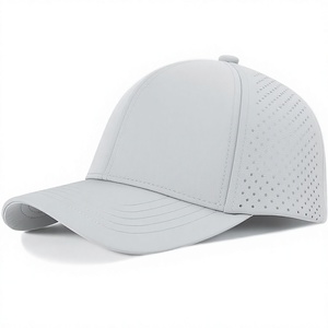 <b>Light</b> Gray 6-Panel Mesh Snapback Cap Breathable Adjustable Unisex Outdoor Casual <b>Hat</b> Spring Summer Adult - Product Image 1