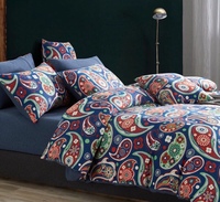 Nouveau produit 2026 – Parure de lit quatre pièces en coton 100 % jacquard tricoté, fil coloré, style européen-américain, 200 fils/cm², pour hôtel et maison