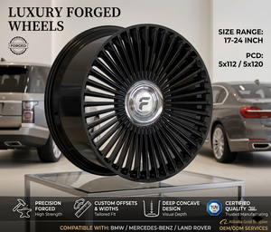 Cerchi in Lega Forgiata Personalizzati 17-24 Pollici 5x112 5x120 a 5 Razze con Profilo Ribassato per BMW, Land Rover, Mercedes-Benz - Product Image 1