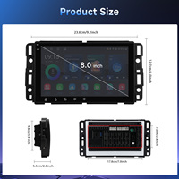 Radio para Auto Podofo de 8 Pulgadas con Sistema Android 2+64G, Marco para Chevrolet GMC/Chevrolet/Buick/Hummer, Carplay, Android Auto, GPS, BT, WIFI, ODM de Fábrica