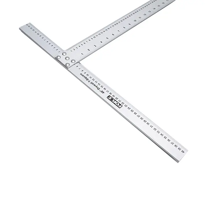 High Precision Aluminium Scale Woodworking 48" T-type Hole Scribing Marking Gauge T Shirt Ruler