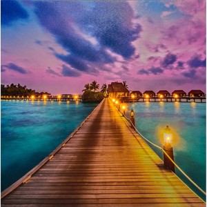 Stampa su Tela per Cornici Artistiche, Quadro con Illuminazione LED, Decorazione con Immagine di Ponte per Interni Moderni, Design Personalizzato - Product Image 5