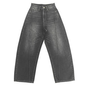 Mode Vintage jambe large femmes ample confort Denim pantalon rétro jeans décontractés printemps été noir pantalon - Product Image 1