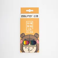 ZL141 सस्ते प्रीमियम गुणवत्ता वाले पीवीसी रंग बॉक्स पैकिंग के लिए हेक्सागोनल रंग पेंसिल कामचोर