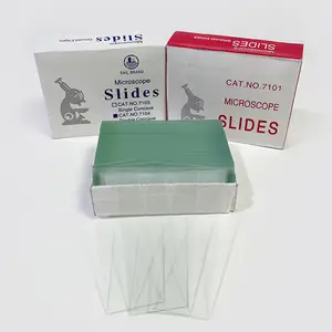 Laboratory Microbiology Ground Edges 7101 Frosted Prepared Parasite 7102 Microscope Slides Clips For Lab