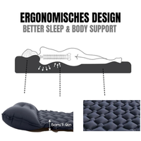 Matelas de camping gonflable d'extérieur léger, imperméable et portable pour une personne, idéal pour les voyages, la plage et les pique-niques