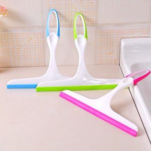 Glass Scraper Cleaning Tool With Soft Rubber Blade For Window And Mirror Easy To Use Manual <b>Squeegee</b> Green Color - Product Image 2