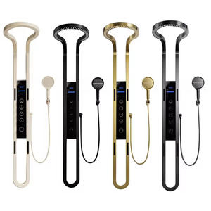 Juego de Ducha con Pantalla Digital, Cabezal de Ducha con Efecto Lluvia y Ducha de Mano Multifunción, 4.9-5.9 GPM, Válvula de Cerámica - Product Image 1