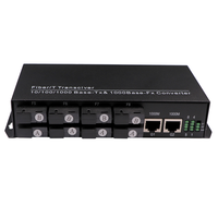 Konverter Media serat optik, peralatan elektronik Ethernet 1000M 2 port 8 KM