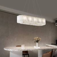 Lustre moderne de luxe en marbre espagnol CE, luminaire suspendu rond en cuivre de style nordique pour salon, salle à manger, chambre à coucher