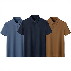 Polo de Manga Corta Negro para Hombre con Diseño de Puntos, Tejido de Poliéster, Corte Casual, Largo Regular, Logotipo Frontal, Estilo Vintage - Product Image 2