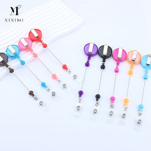 DIYビーズバッジリール格納式名前カード学生オフィスナースID名前カードバッジホルダーリール - Product Image 1