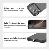 Coque de téléphone portable ultra-fine 0,35 mm en PP pour iPhone 17 Pro, antichute 3M, finition mate unie