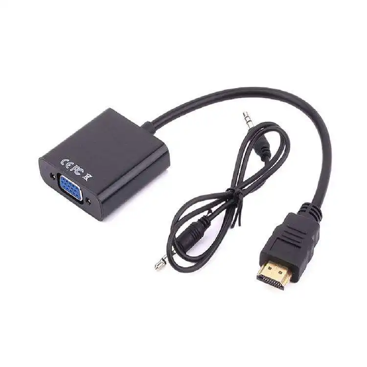 オーディオケーブル付きHDMI-VGAアダプターコンバーターケーブルPS3用1080P HDTV PCコンピューター用