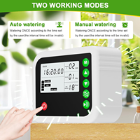 Kit d'arrosage automatique des plantes d'intérieur 15 plantes en pot Système d'arrosage automatique Affichage LED Programmable Minuterie d'eau Irrigation goutte à goutte
