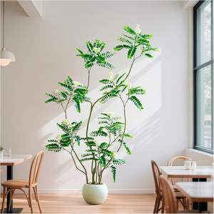 Árbol Artificial de <span class=keywords><strong>Acacia</strong></span> de 180 cm (6 pies) con Flores de Sophora Japonica Blancas y Maceta Blanca para Decoración del Hogar o Bodas - Product Image 2