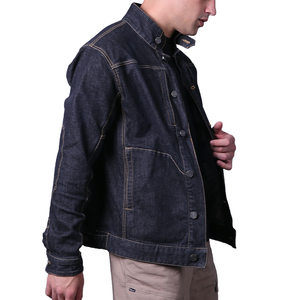 Custom Men Workwear Multi-Patch Pockets <strong>Chore</strong> <strong>Jacket</strong> Denim <strong>Jacket</strong> <strong>Black</strong> Men - Product Image 5