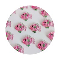 Accesorios de decoración para slime DIY: dijes de resina planos de dibujos animados (pez, estrella de mar, caballito de mar)