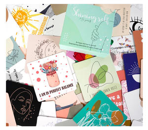 Affirmations positives Cartes de voeux pour femmes Encouragement Guérison spirituelle Phrases de motivation en papier carton durable - Product Image 4