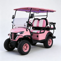 Véhicule de golf électrique tout-terrain surélevé 4 places 72V au lithium avec moteur 7,5W et coffre de chargement arrière personnalisable