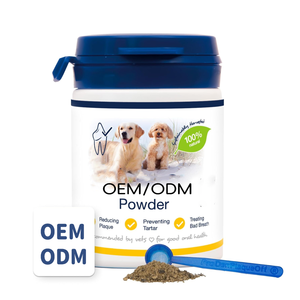 パウダー犬 & 猫用歯クリーニング製品プラーク除去歯磨き粉 - Product Image 1