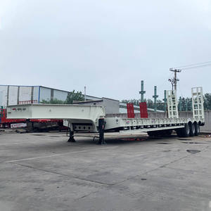 Hstar 2025รถกึ่งพ่วงเหล็กกล้าแบบ3แกนแบบต้อนต่ำ60ตันโครงแบบเด็กผู้ชายต่ำ - Product Image 4