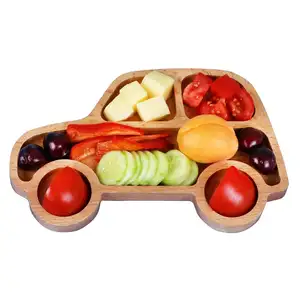 Wooden Kids Appetizer Plate | Toddler, Baby Feeding Bowl | Child Meal