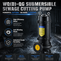 Pompe de découpe submersible sur mesure WQ-QG pour eaux usées 11kW-55kW, pompe industrielle robuste pour eaux usées, service OEM