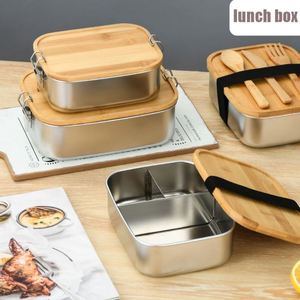 Custom logo <b>Work</b> Travel Eco-Friendly Meal Storage Food Container Leak-Proof Bamboo Lid Premium Stainless Steel Bento <b>Lunch</b> <b>Box</b> - Product Image 6