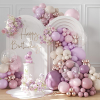 Kit de 126 ballons jetables pour arche et guirlande, pour fête d'anniversaire, mariage bohème, fête de révélation du sexe, décoration de toile de fond
