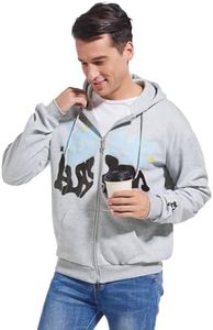 <span class=keywords><strong>Felpa</strong></span> con Cappuccio Unisex Stile Y2K con Zip Integrale, 100% <span class=keywords><strong>Poliestere</strong></span>, Oversize, Streetwear Invernale per Uomini e Ragazzi - Product Image 5