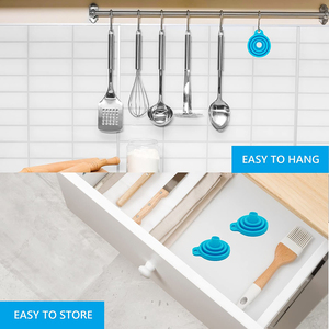 Mini funil dobrável de silicone para cozinha de qualidade alimentar, funil pequeno dobrável para transferência de líquidos e pós - Product Image 4